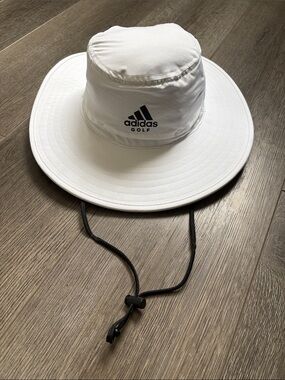 Adidas White Golf Bucket Hat